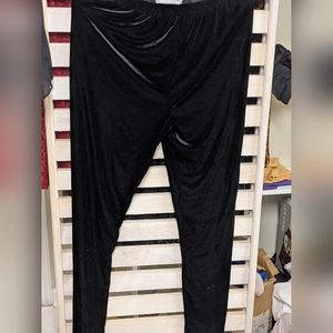 Black stretch velvet slacks